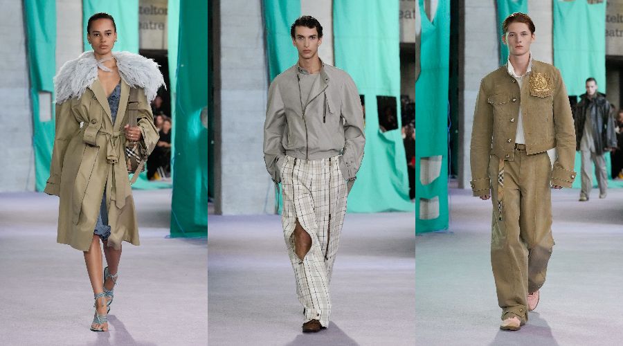 Burberry 2025春夏系列，风衣与格纹图案新应用