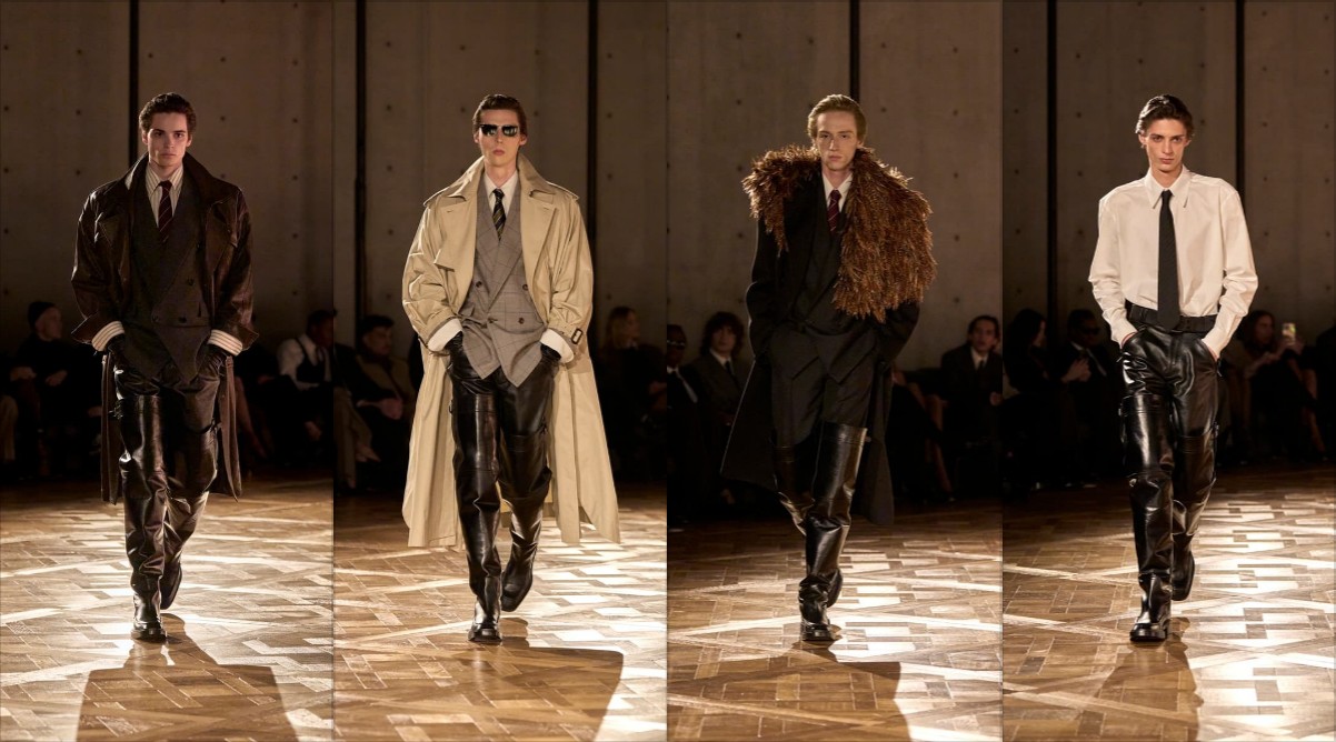 Saint Laurent 2025 秋冬男装系列，时尚男装服装设计